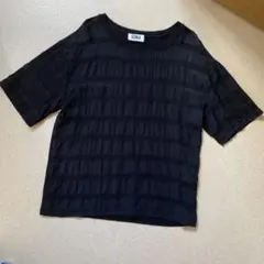 SONIA BY SONIA RYKIEL オシャレな黒の半袖カットソーのサムネイル