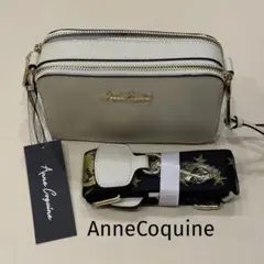 新品✨AnneCoquine 本革カメラバッグ ショルダー付き アンコキーヌ 白のサムネイル