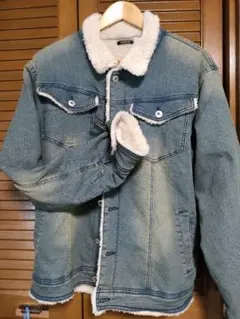 デニムブルー フリース Gジャン