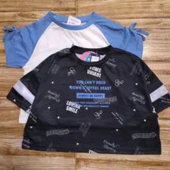 新品 未使用 ラグランTシャツ クロップドTシャツ 女の子 150