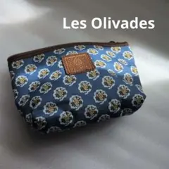 Les Olivades ポーチ 花柄 ブルー