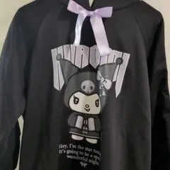 新品未使用クロミ フード付きチュニック丈トレーナー 黒