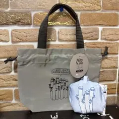 ムーミン ニョロニョロ tetemo エコバッグ ・巾着バッグ セット