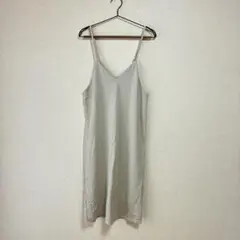 レディース　キャミワンピース　ゆったり　マタニティウェア　L ゆったり　ベージュ