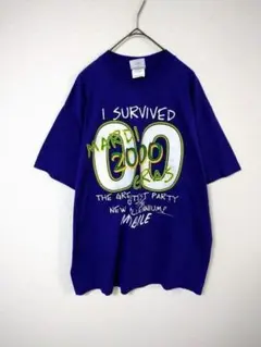 ｙ2ｋ　2000年　美品　ジャージーズ　記念Tシャツ　メンズL　紫色