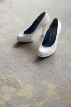 【美品】BENIR ウェディングシューズ／ホワイト 34