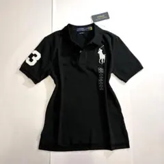 未使用 タグ付 Ralph ラルフ big ビッグポニー ポロシャツ y2k 黒