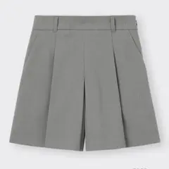 GU タックショートパンツ グレー