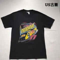 US古着 アメリカ古着 半袖Tシャツ レーシングTシャツ 両面プリント ブラック