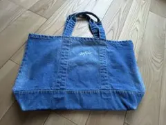 デニムトートバッグ　大型　ロゴ入り【新品未使用】