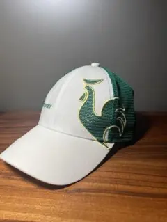 【美品】ルコックスポルティフ ゴルフキャップ メッシュ ビッグロゴ 白×緑