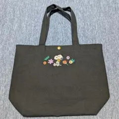 SNOOPY　刺繍付きトートバッグ