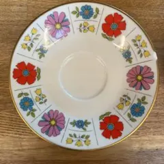 Noritake Ivory China ソーサー レトロポップ　花柄 カケあり