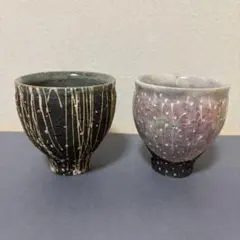 【未使用】②野村晃子　ゆずりは工房　フラワープレート　ねこの箸置き ２点セット 未使用】①野村晃子 ゆずりは工房 フラワープレート ねこの