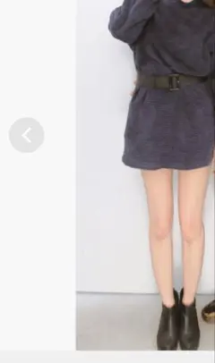 冬にぴったり！SPIRAL GIRL ネイビー　ニットミニワンピース