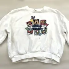 LITTC　ディズニー ミッキーフレンズ トレーナー 長袖　ホワイト 100