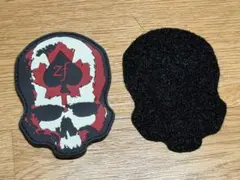 ZF Zero Foxtrot カナダ フラッグ スカル PVC モラルパッチ