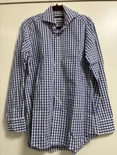 スーツセレクト　長袖シャツ　ギンガムチェック