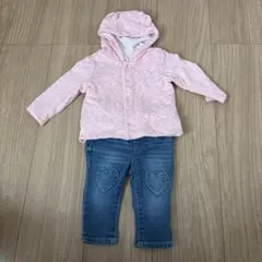 GAP 3-6ヶ月 ピンクアウターとデニム