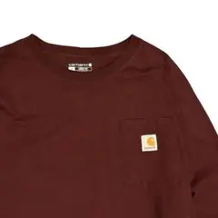 Carhartt ポケット ロングスリーブTシャツ バーガンディ 長袖のサムネイル