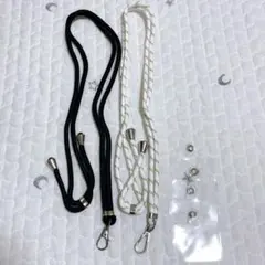 斜め掛け ショルダーストラップ 着脱簡単　調整可能 ブラック　ホワイト