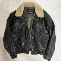 D’HOME A HOMME フライトジャケット　レザージャケット　羊革　Ｌ