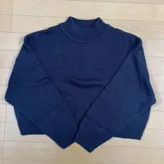 【H&M】ドロップショルダーショート丈サマーニット＊ブラック・Mサイズ