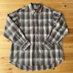 WYM LIDNM ブラウン チェック柄シャツ Mサイズ