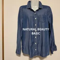 NATURAL BEAUTY BASIC きれいめデニムシャツ S〜Mのサムネイル
