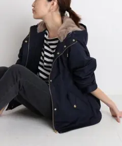 スローブイエナエコファー付きフードミリタリーブルゾン◆38