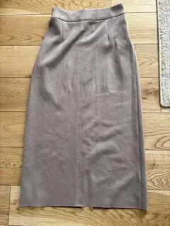 Discoat ディスコート スエード ナロー タイトスカート Iライン L