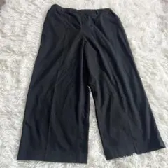 【a3548】スマイルランド ワイドパンツ ブラック 3L 大きいサイズ