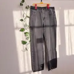 【1-55】Lee RIDER グレー ストレートレッグデニム