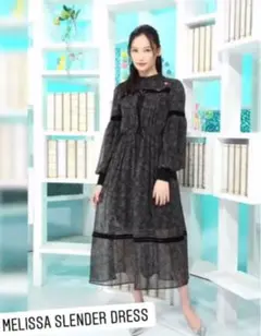 美品✨AMERI VELOUR LACE NO SLEEVE DRESS M ameri VELOUR LACE NO SLEEVE DRESS