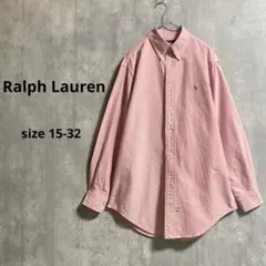 90年代 POLO RALPH LAUREN ボタンダウン 長袖 シャツ ピンク