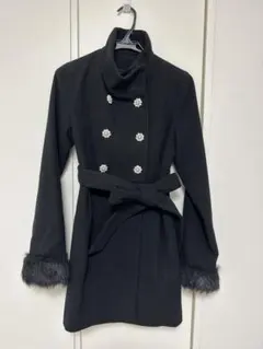 CECIL McBEE ブラックロングコート