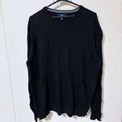 George ジョージ クルーネック ニット セーター ブラック メンズ XL