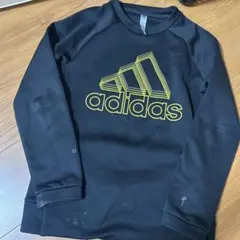 67 adidas 黒 トレーナー　裏起毛