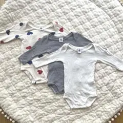 【PETIT BATEAU】ロンパース 3点セット 6m