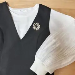 パール フラワー ブローチ コサージュ フォーマル 入園入学