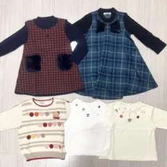 ファミリア　ワンピ　ロンT　パンツ　90　アウター　セット　まとめ売り　保育園 ファミリア ワンピ ロンT パンツ 90 アウター セット まとめ売り