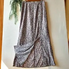 SNIDEL スナイデル『1』バリエプリントナロー ロングスカート 薄紫 花柄