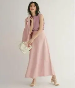 SNIDEL　カラーリネンセットアップ