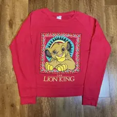 y2k 90s Disney ライオン・キング シンバ トレーナー M 赤 17