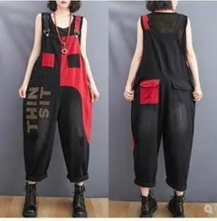 大きいサイズ　レディース　春夏　サロペット　パンツ　オーバーオール