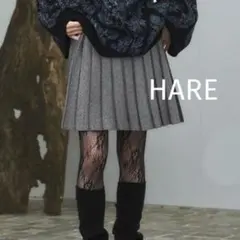 HARE・ラメニットプリーツミニスカートのサムネイル