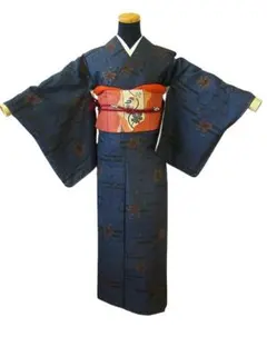 み*ぬ様 ⭐️未使用 大島紬 リバーシブル 袋帯 証紙 未使用 本場大島紬 証紙付 純泥染 手織り 泥藍 058 | kimono Re