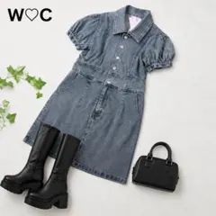 W♡C デニムミニワンピース パフスリーブ 半袖 新品タグ付 F Y2Kのサムネイル