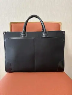 ✨良品✨ SHIPS シップス レザー ビジネスバッグ 黒 シボ革 A4収納可