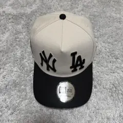 海外限定】 メッツ 9FORTY ホワイト&ブラック 逆ロゴ サイドパッチ
